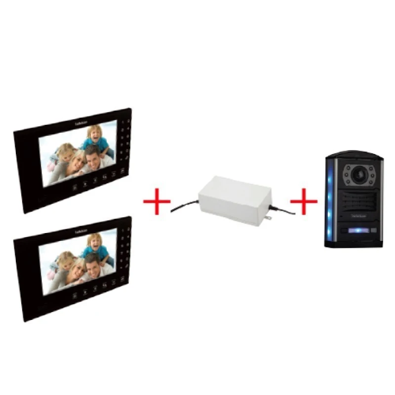 ALGAN 7” Renkli Dokunmatik LCD Görüntülü Villa Kitler Obsidian(İkili)